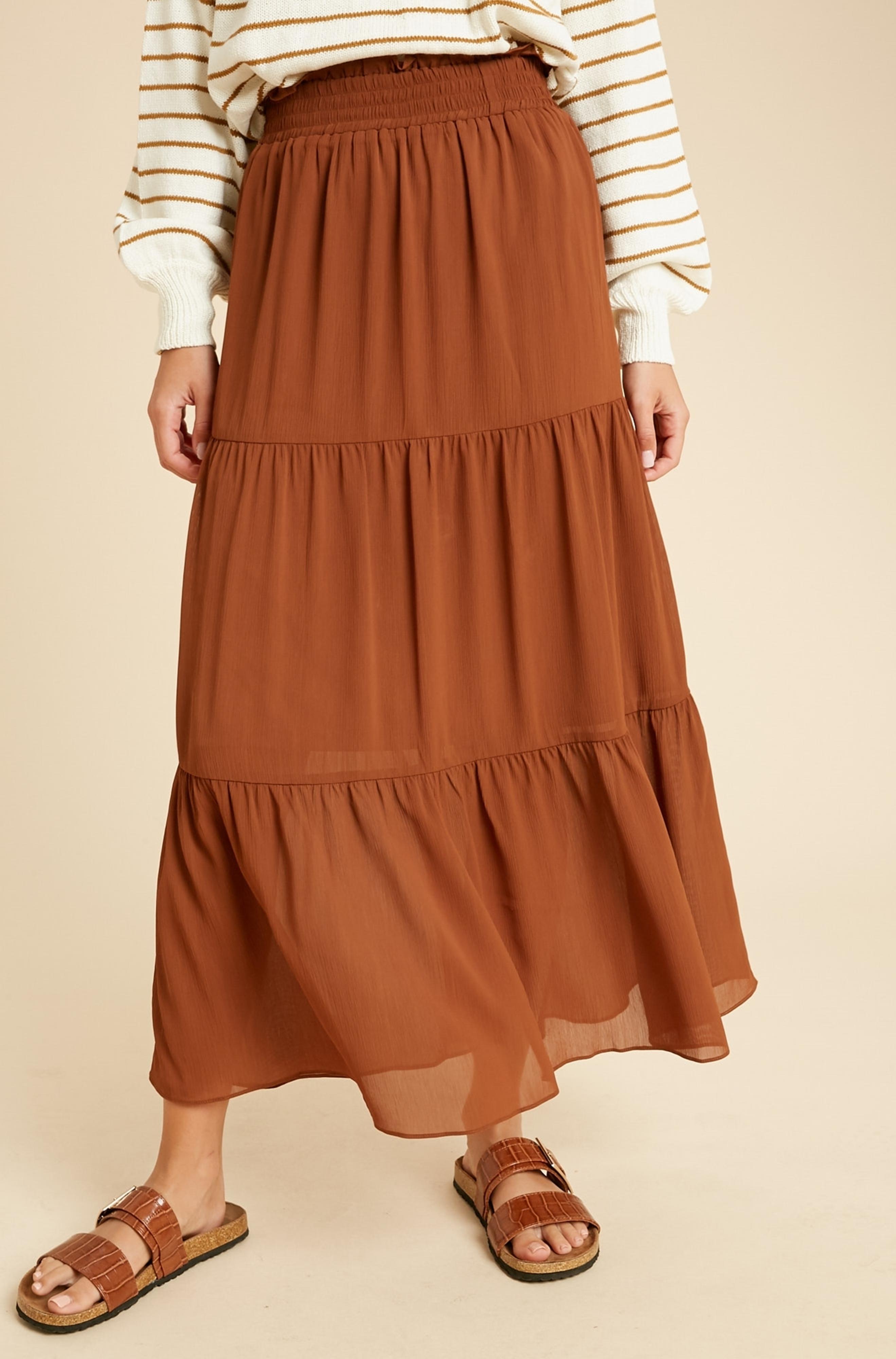 MARTY`S TIERED MAXI SKIRT : Shop Trinkets Boutique